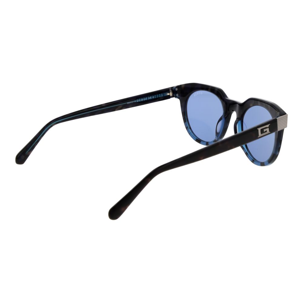 Guess Men’s Sunglasses – Multicolor Panto Frame, Blue Lenses