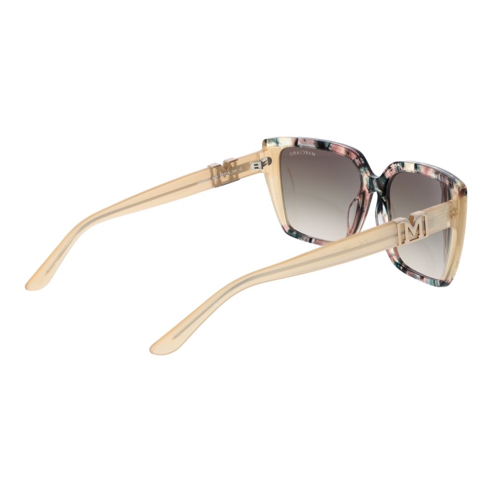 Marciano by Guess Women's Sunglasses – Beige Square Frame, Olive Gradient Lenses