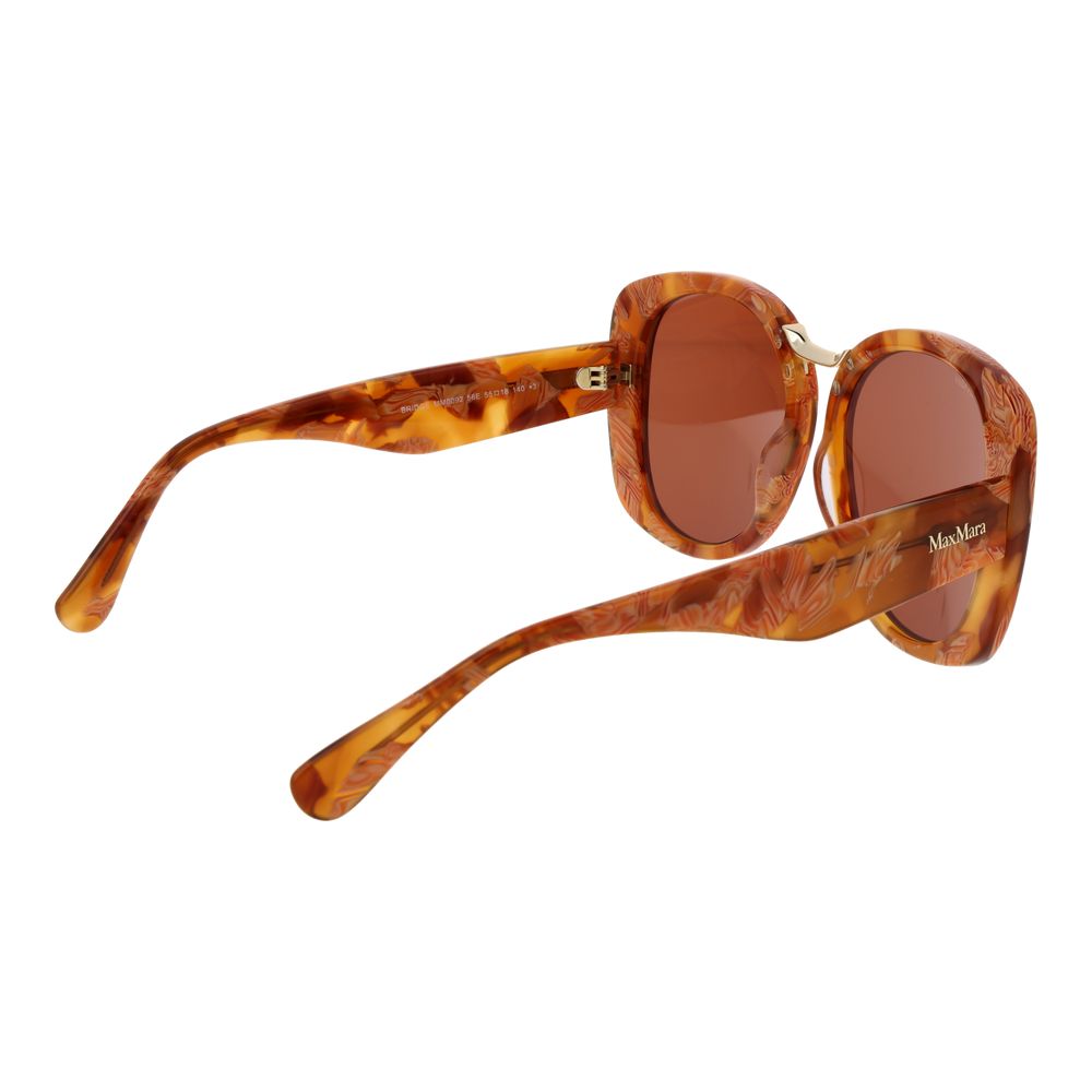Max Mara Women’s Sunglasses – Brown Round Frame, Brown Lenses