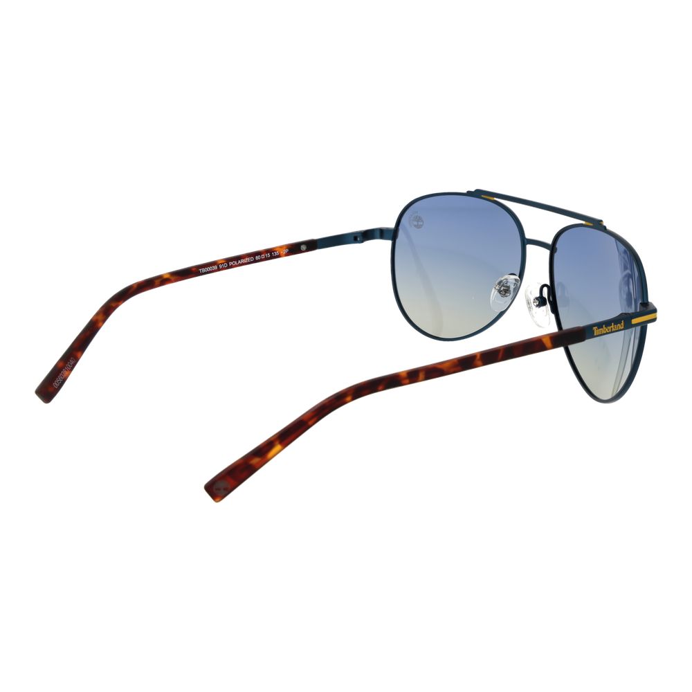 Timberland Men’s Sunglasses – Blue Metal Frame, Grey Polarized Lenses