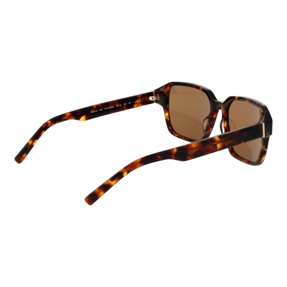 Timberland Men’s Sunglasses – Brown Full-Rim Frame, Polarized Lenses