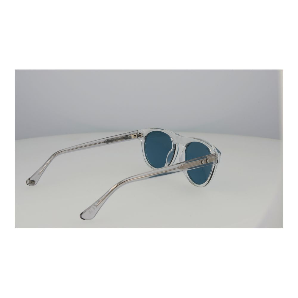 Web Transparent Acetate Sunglasses – Panto Frame, Blue Lenses