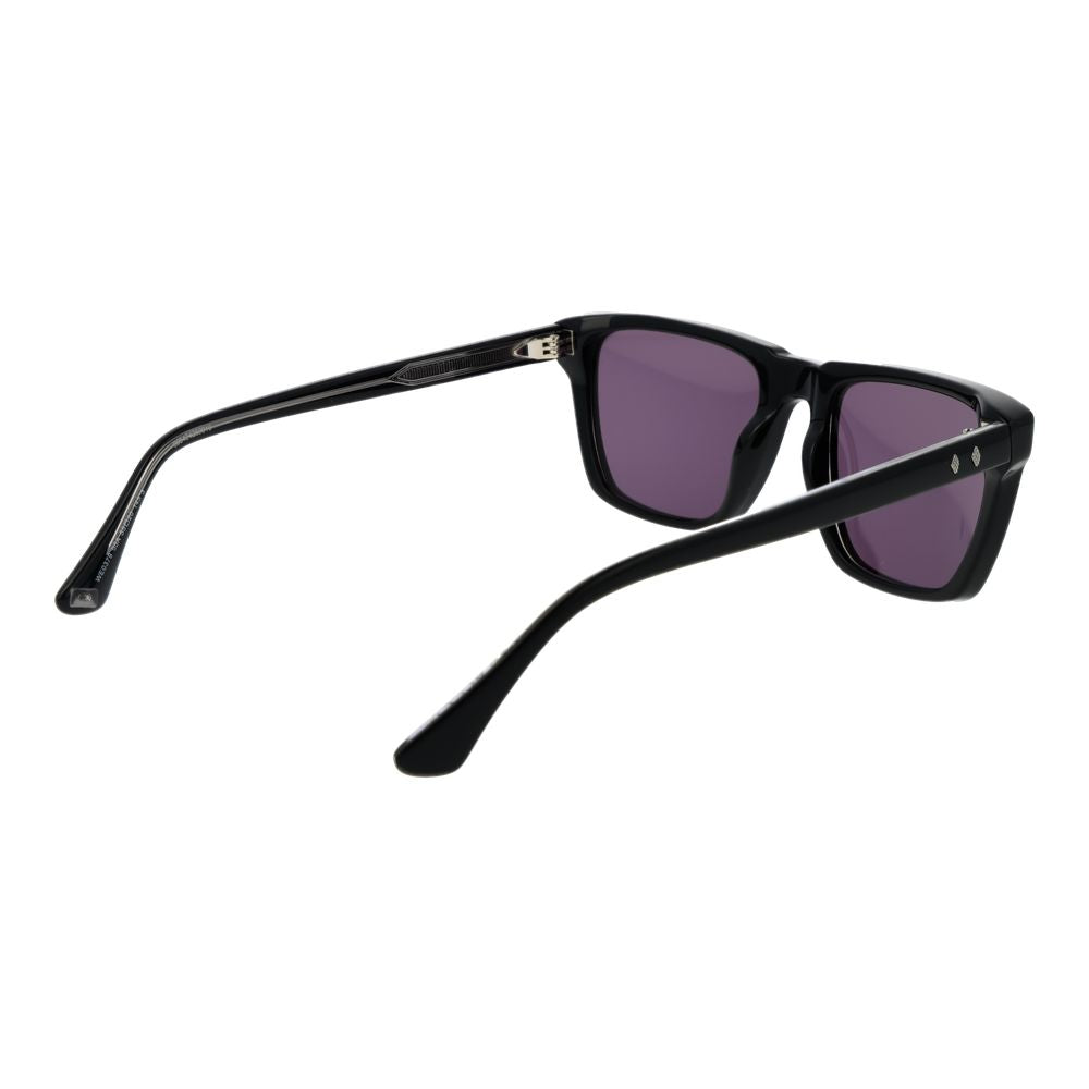 Web Black Acetate Sunglasses – Stylish Square Frame with Purple Lenses