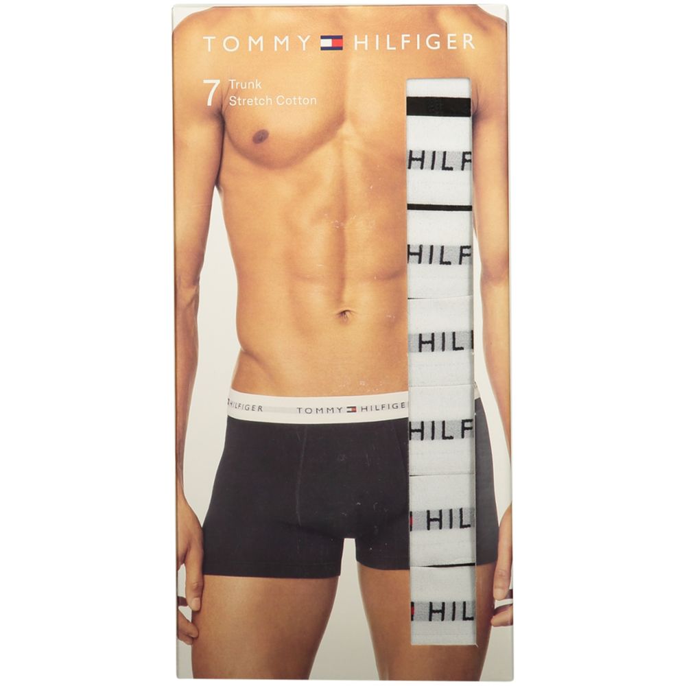 Tommy Hilfiger Black Cotton Men's 7 Pack Boxers Underwear