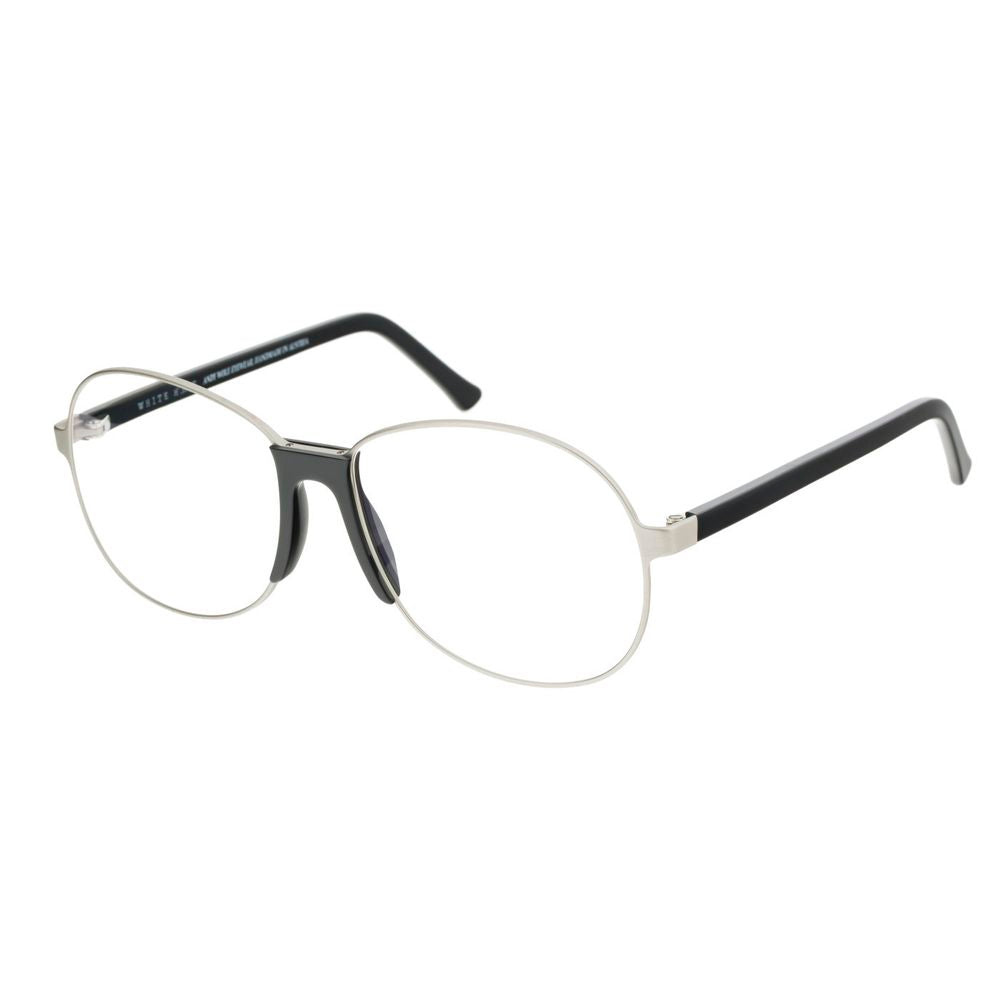 Andy Wolf Silver Metal Glasses – Unisex Full-Rim Frames