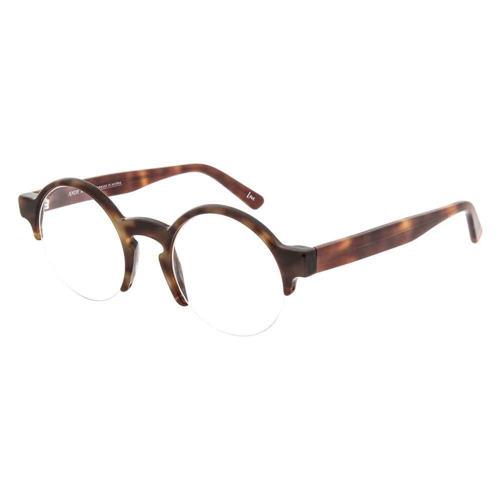 Andy Wolf Brown Acetate Glasses – Unisex Round Frame