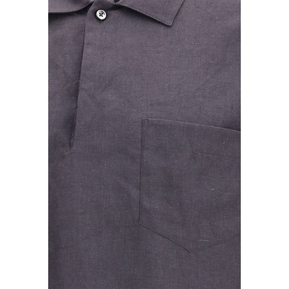 Deperlu Gray Linen Shirt - Effortless Elegance for Every Occasion