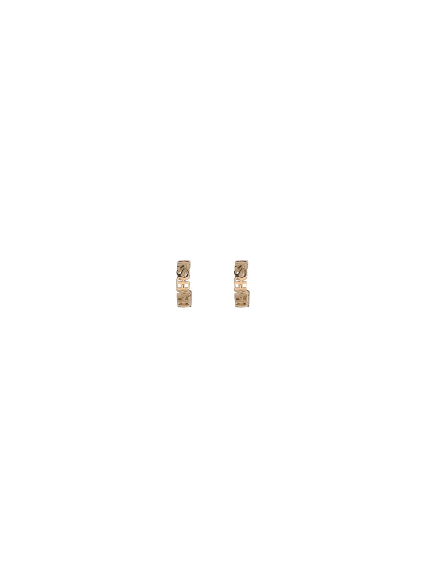 Versace Gold Brass Ring Earrings
