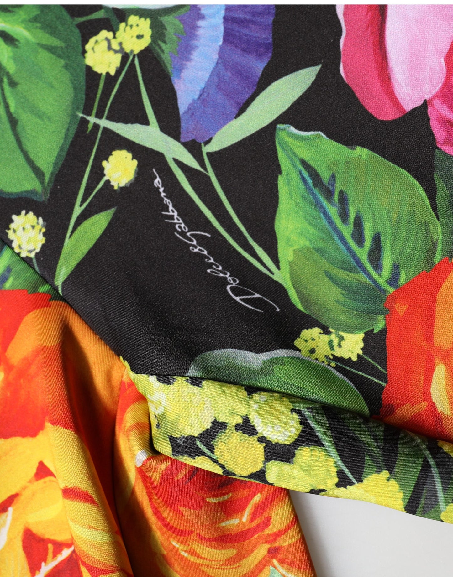 Dolce & Gabbana Floral Bouquet Print Stretch Jersey Leggings Pants