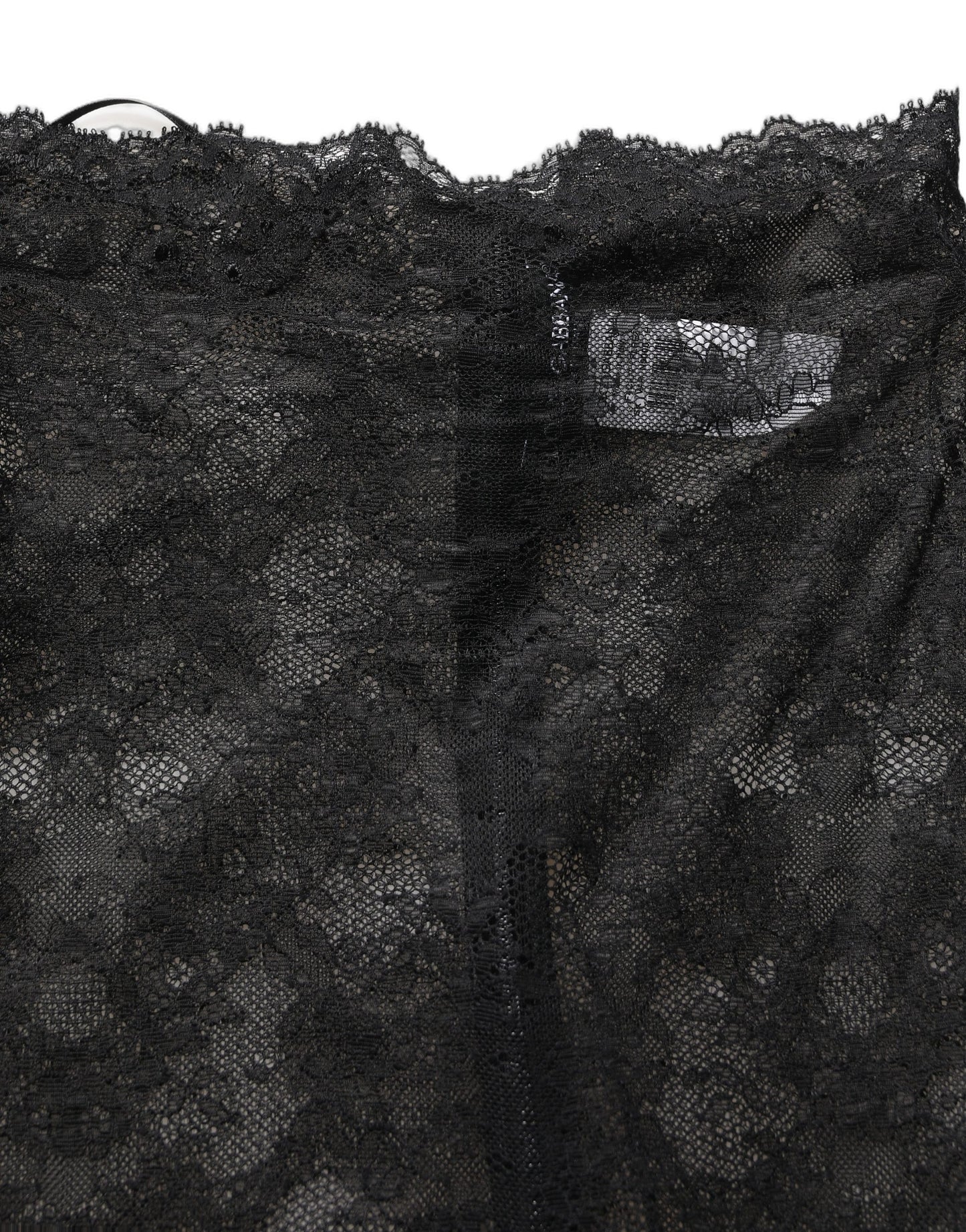 Dolce & Gabbana Black Floral Lace High Waist Knee-Length Skirt