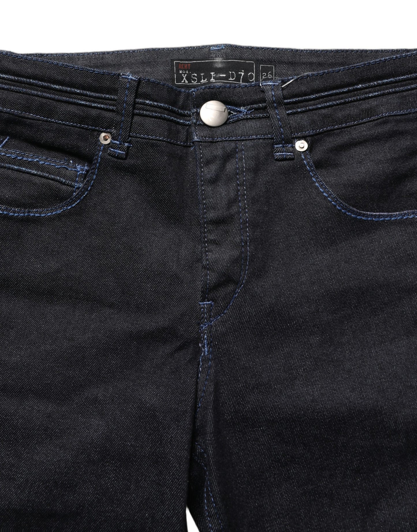 Acht Black Cotton Stretch High Waist Skinny Denim Trouser Jeans