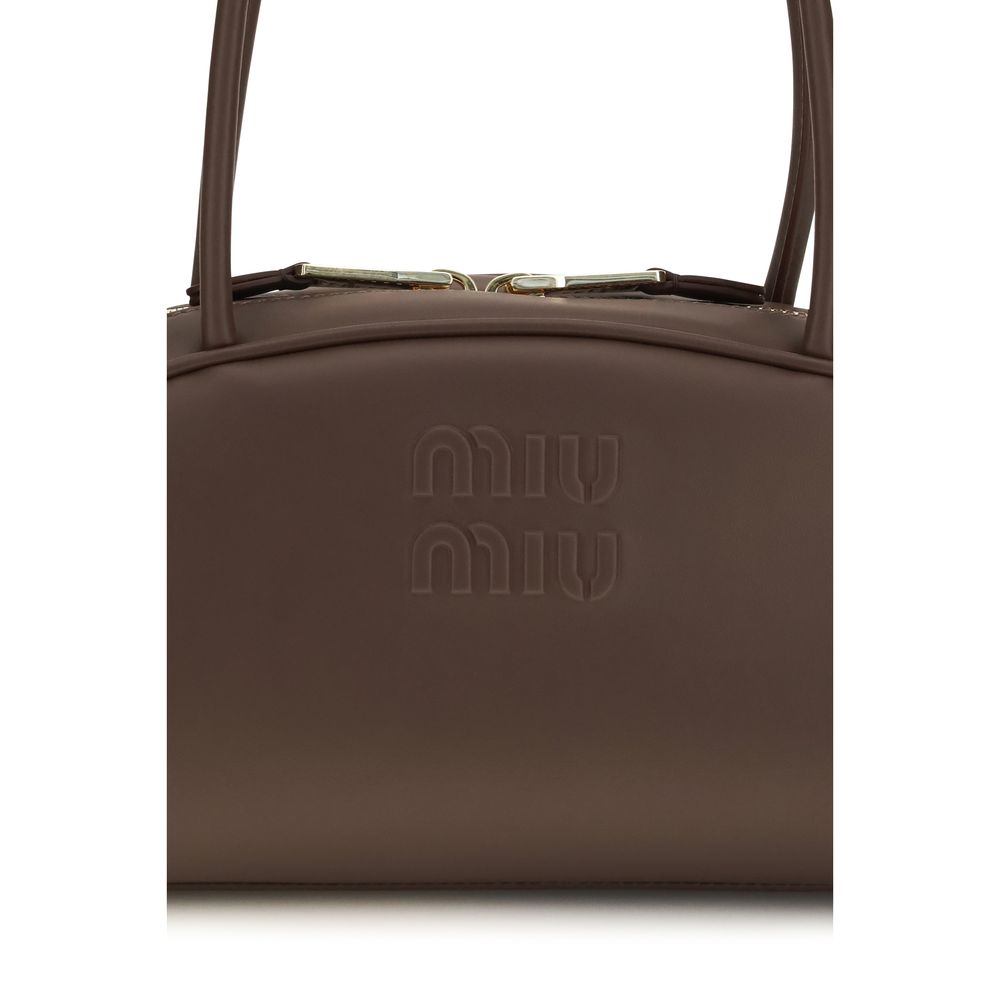 Miu Miu Brown Calf Leather Beau Handbag