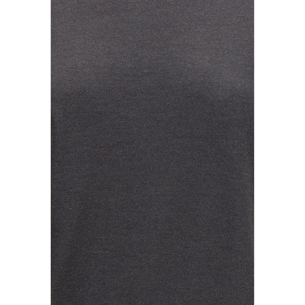 Brunello Cucinelli Gray Short-Sleeve Cashmere and Silk Sweater