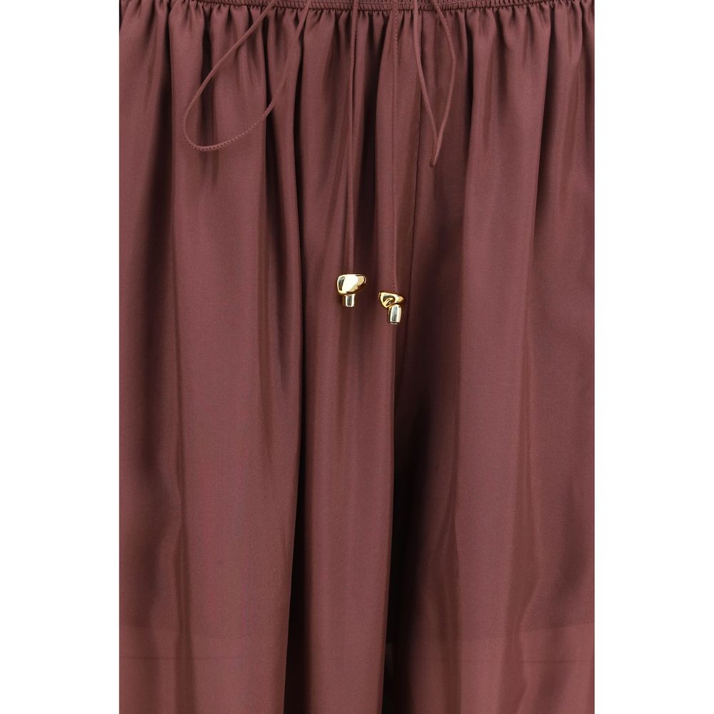 Zimmermann Bordeaux Silk Aster Harem Pants