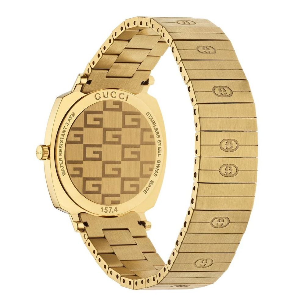 Gucci Gold Stainless Steel Dress Grip Watch
