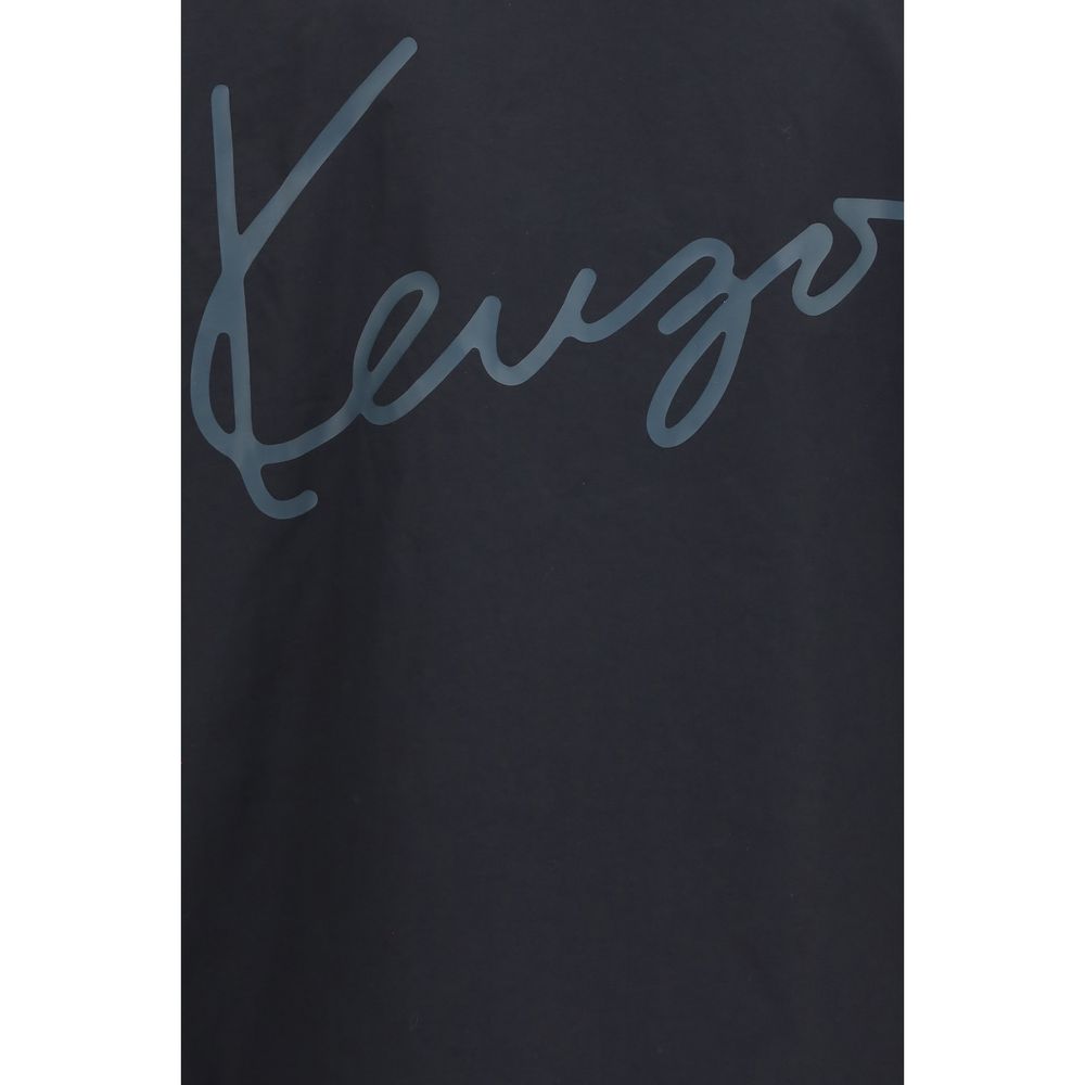 Kenzo Black Cotton Jacket - Oversize Coach Style