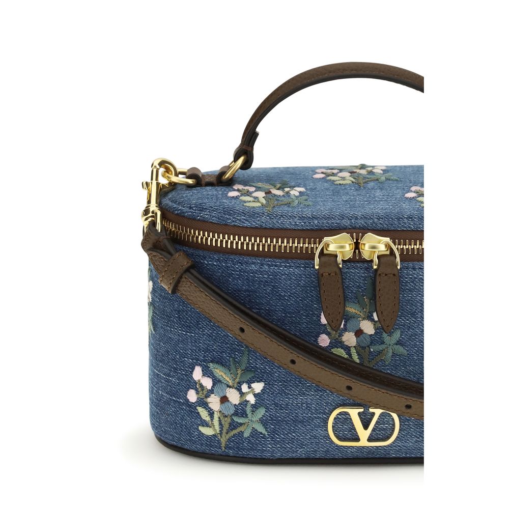 Valentino Garavani Blue Cotton VLogo Signature Denim Handbag