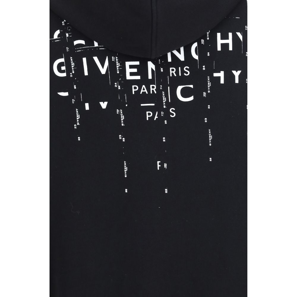 Givenchy Photographic Negative Print Fleece Zip Hoodie