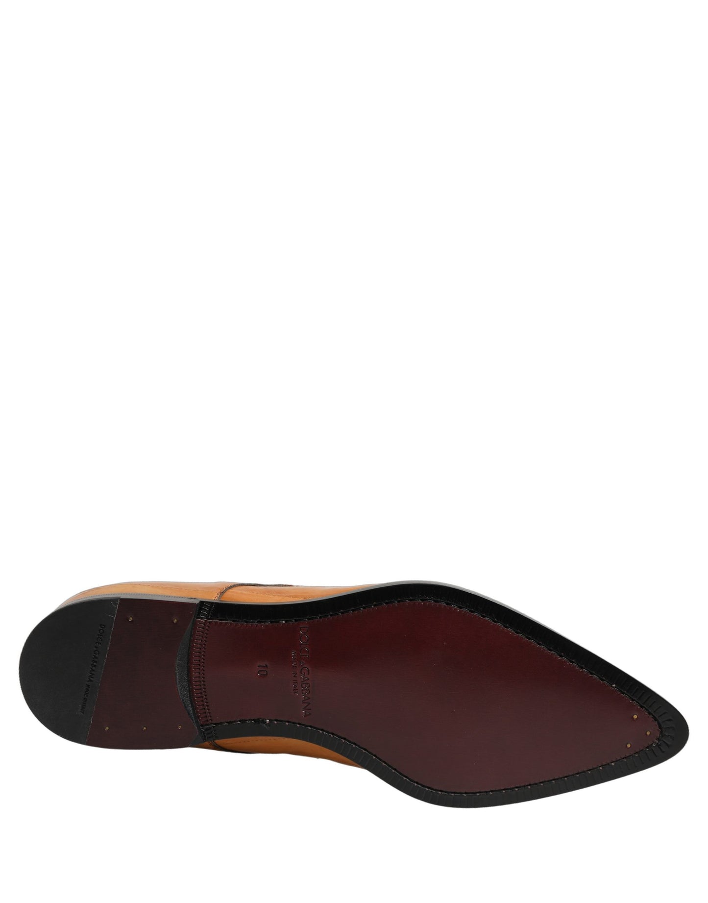 Dolce & Gabbana Brown Leather Lace-Up Derby Dress Shoes