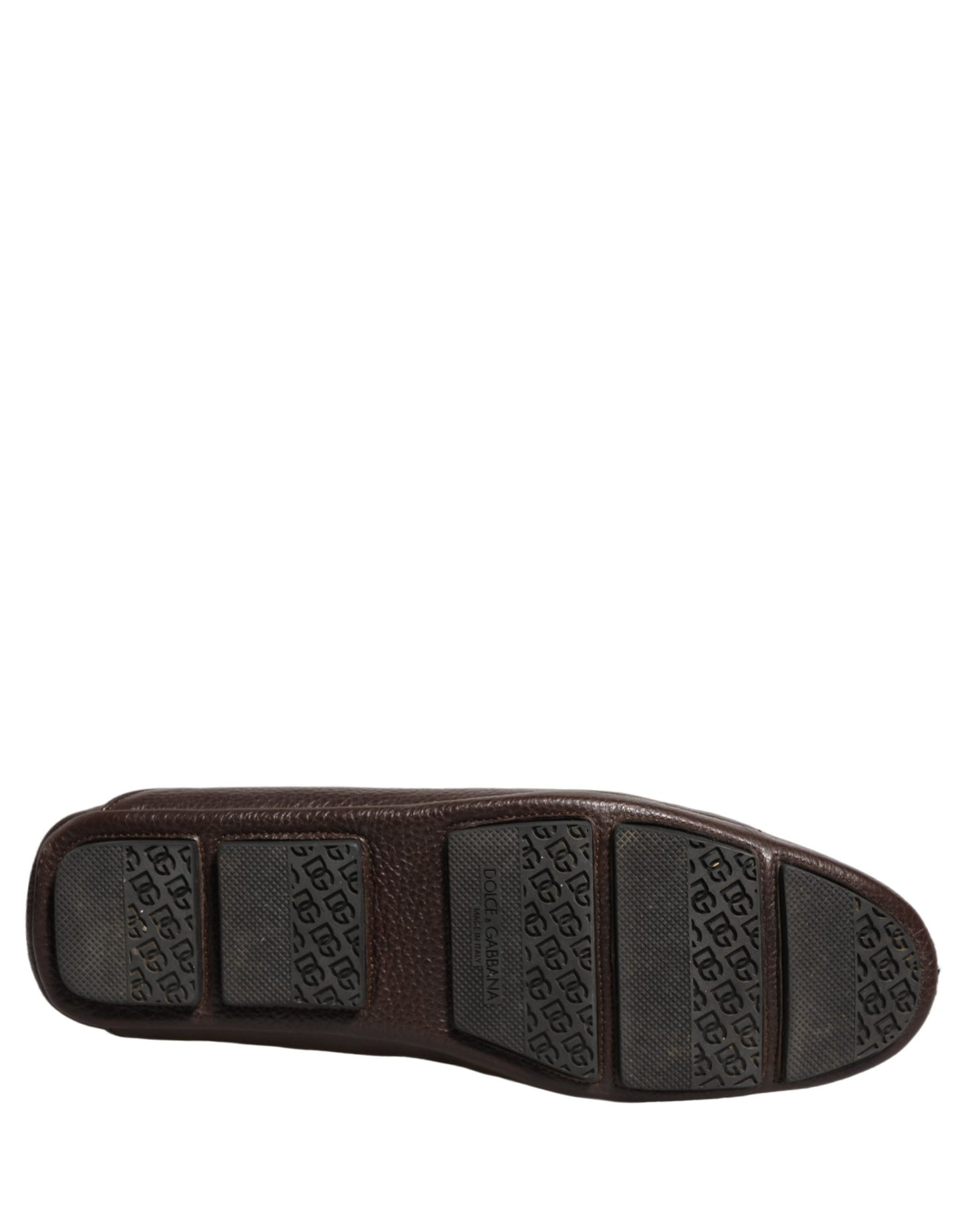 Dolce & Gabbana Brown Deerskin Leather Driver Loafers