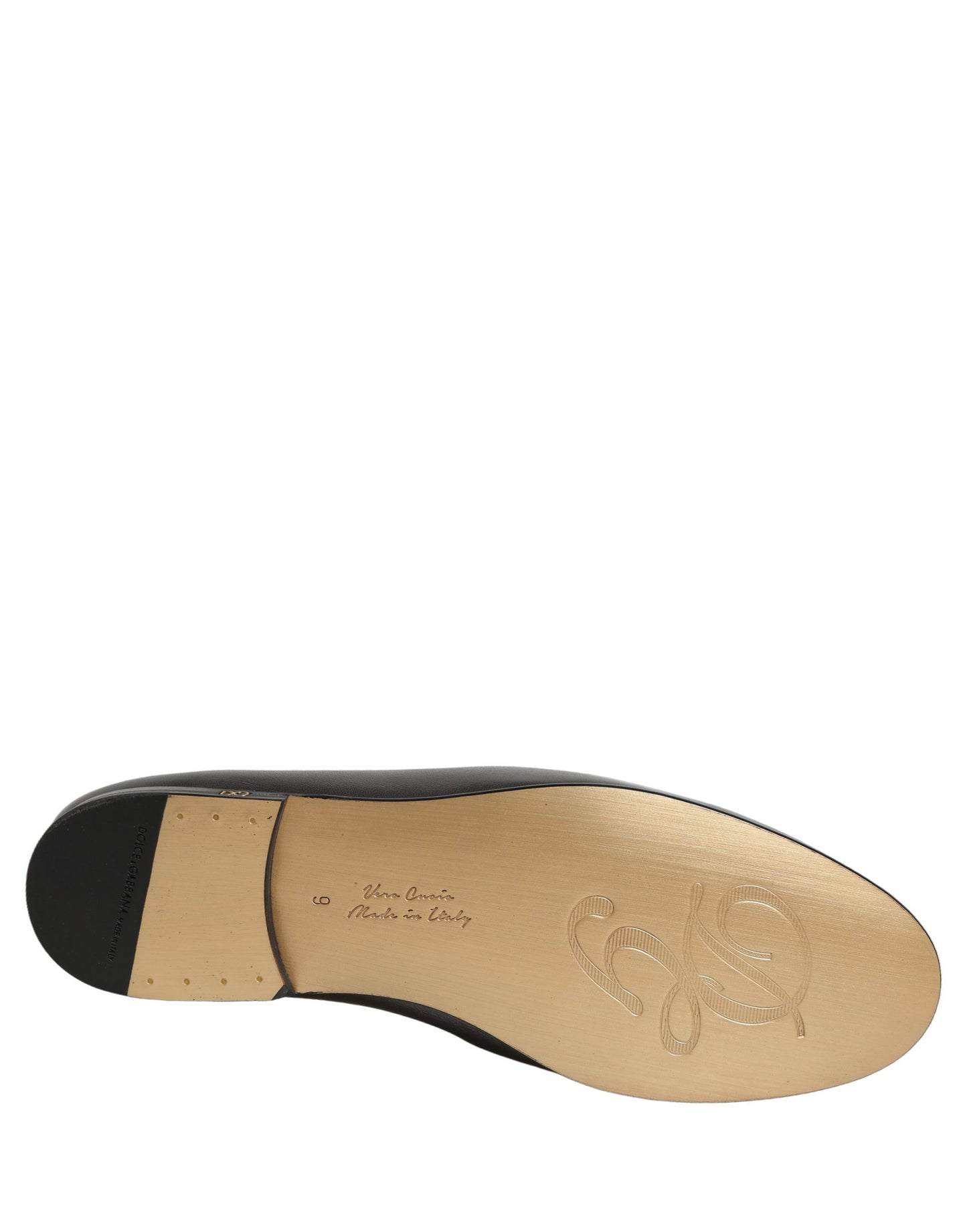 Dolce & Gabbana Silver Leather DG Logo Slip On Loafers