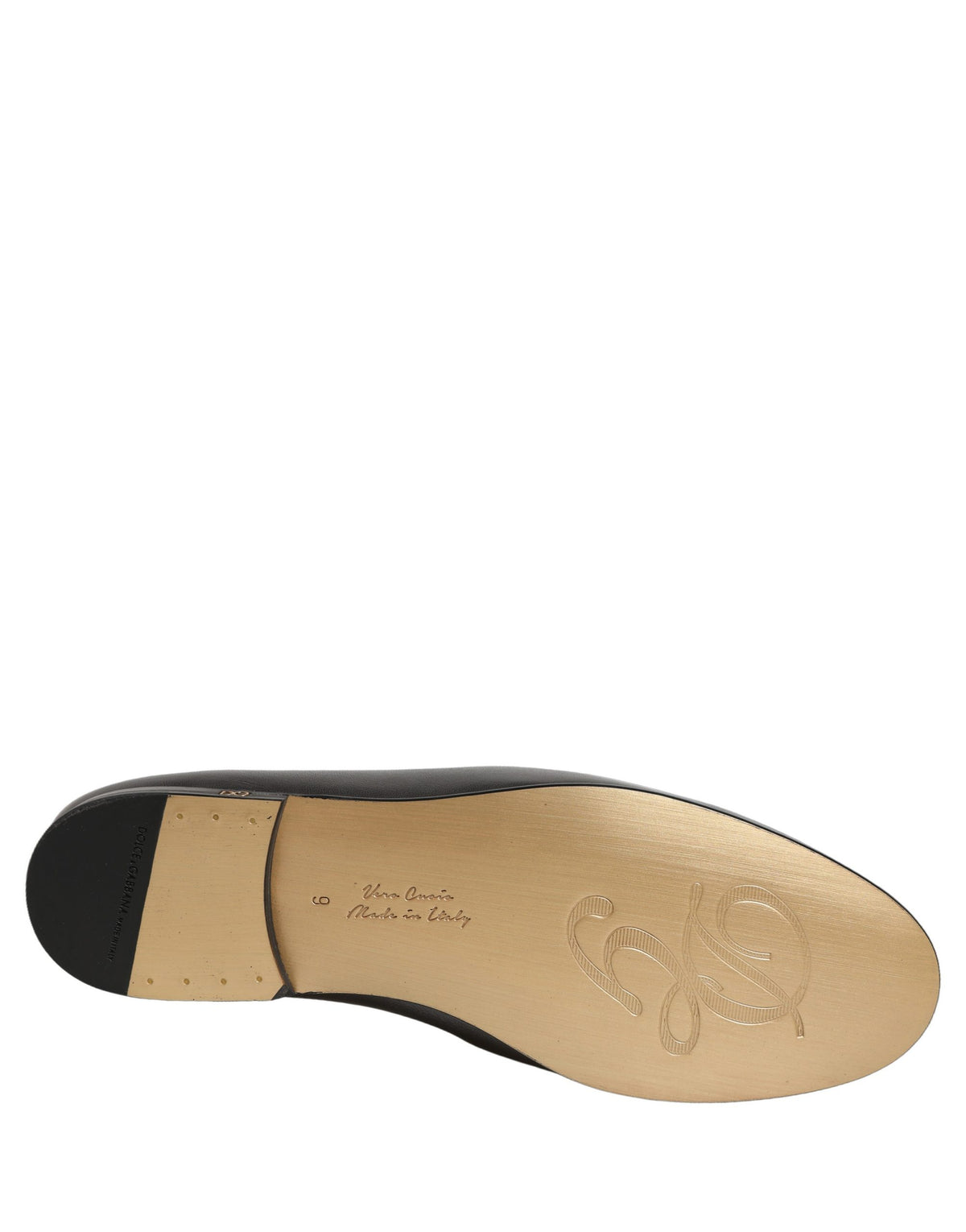 Dolce & Gabbana Silver Leather DG Logo Slip On Loafers