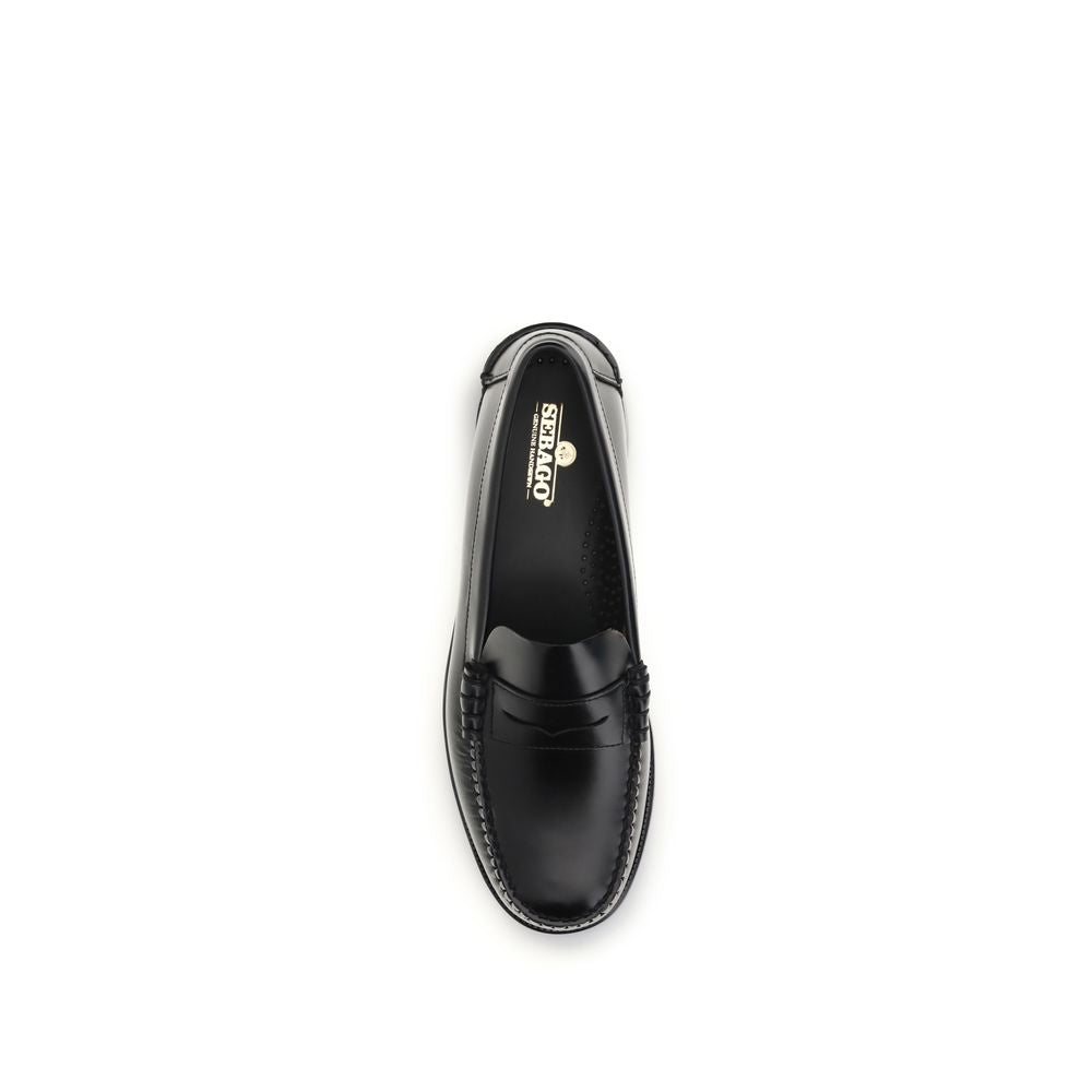 Sebago Black Calf Leather Bos Taurus Slip-On Loafers EU43/US10