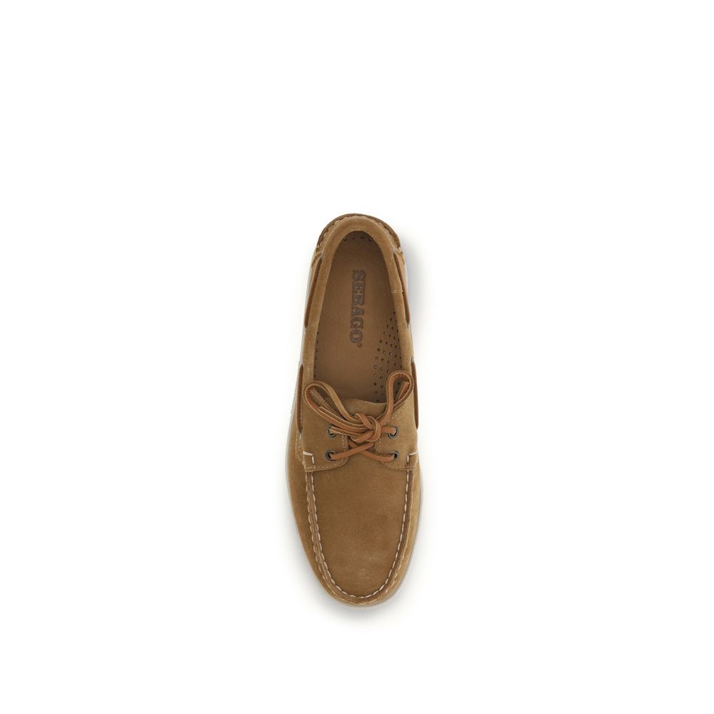 Sebago Brown Calf Leather Bos Taurus Slip-On Loafers EU40.5/US7.5, EU41/US8