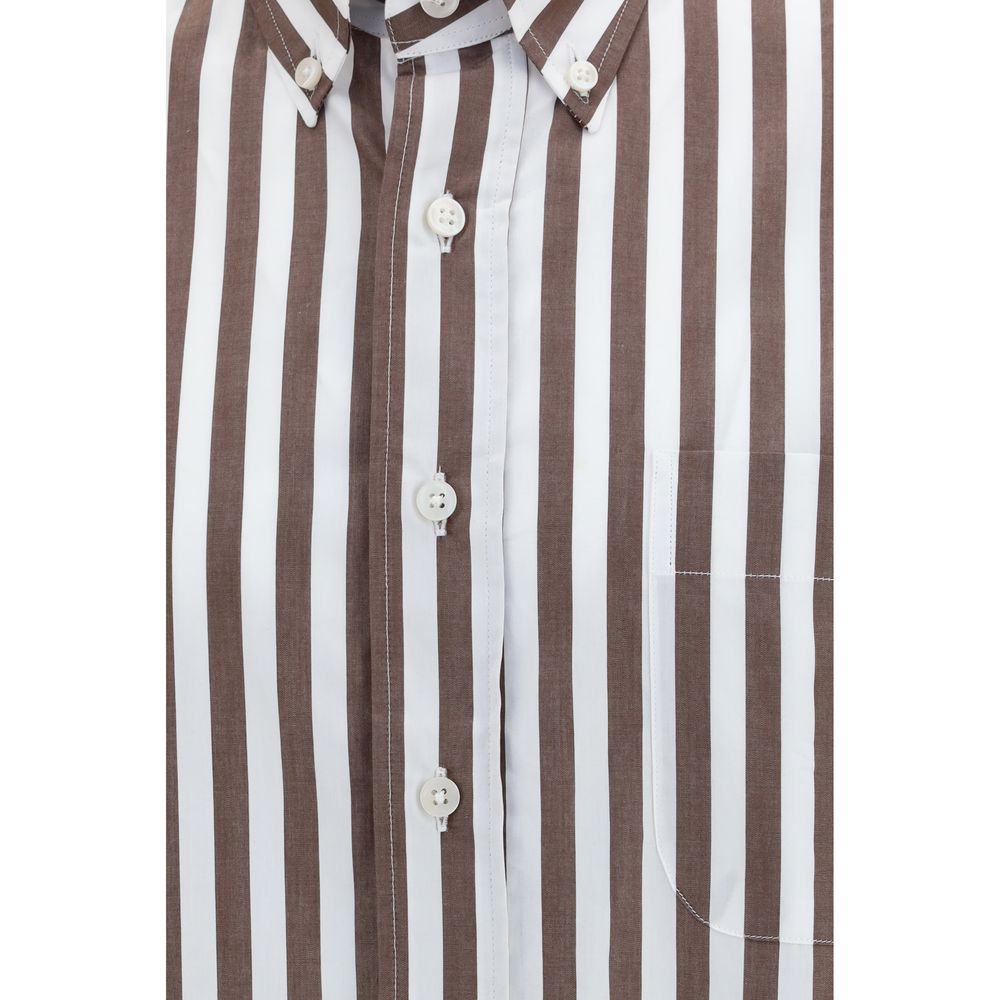 Sebago Nezinscot Shirt Brown Cotton Pattern M
