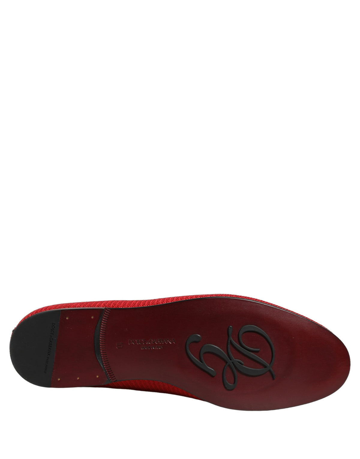 Dolce & Gabbana Red Crown Embellished Dress Loafers