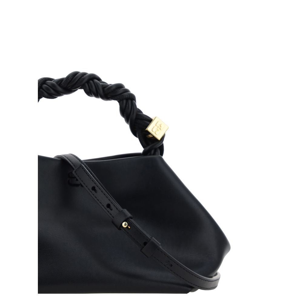 Ganni Black Bou Recycled Leather Handbag