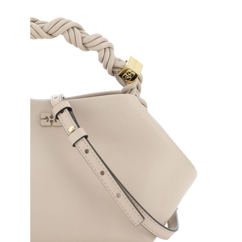 Ganni White Mini Bou Recycled Leather Handbag