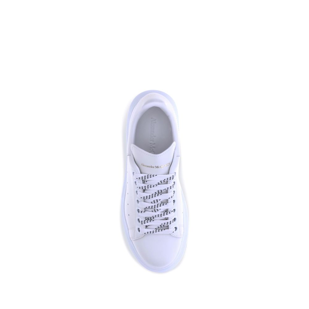 Alexander McQueen White Calf Leather Oversized Platform Sneakers