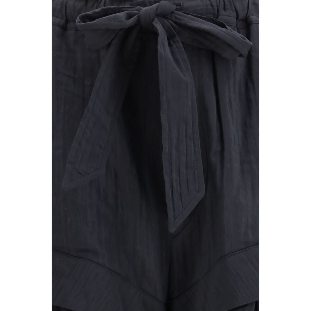 Marant Étoile Black Viscose Cargo Shorts