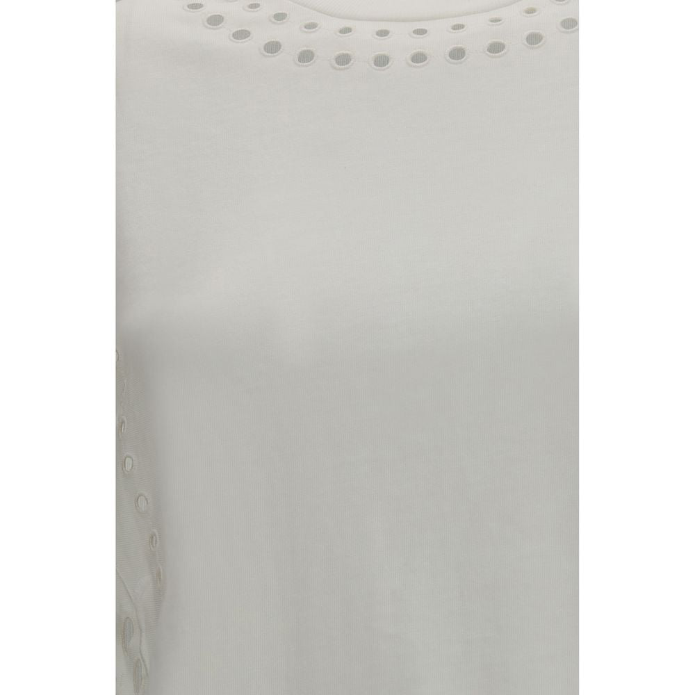 Marant Étoile Cropped White Cotton T-Shirt