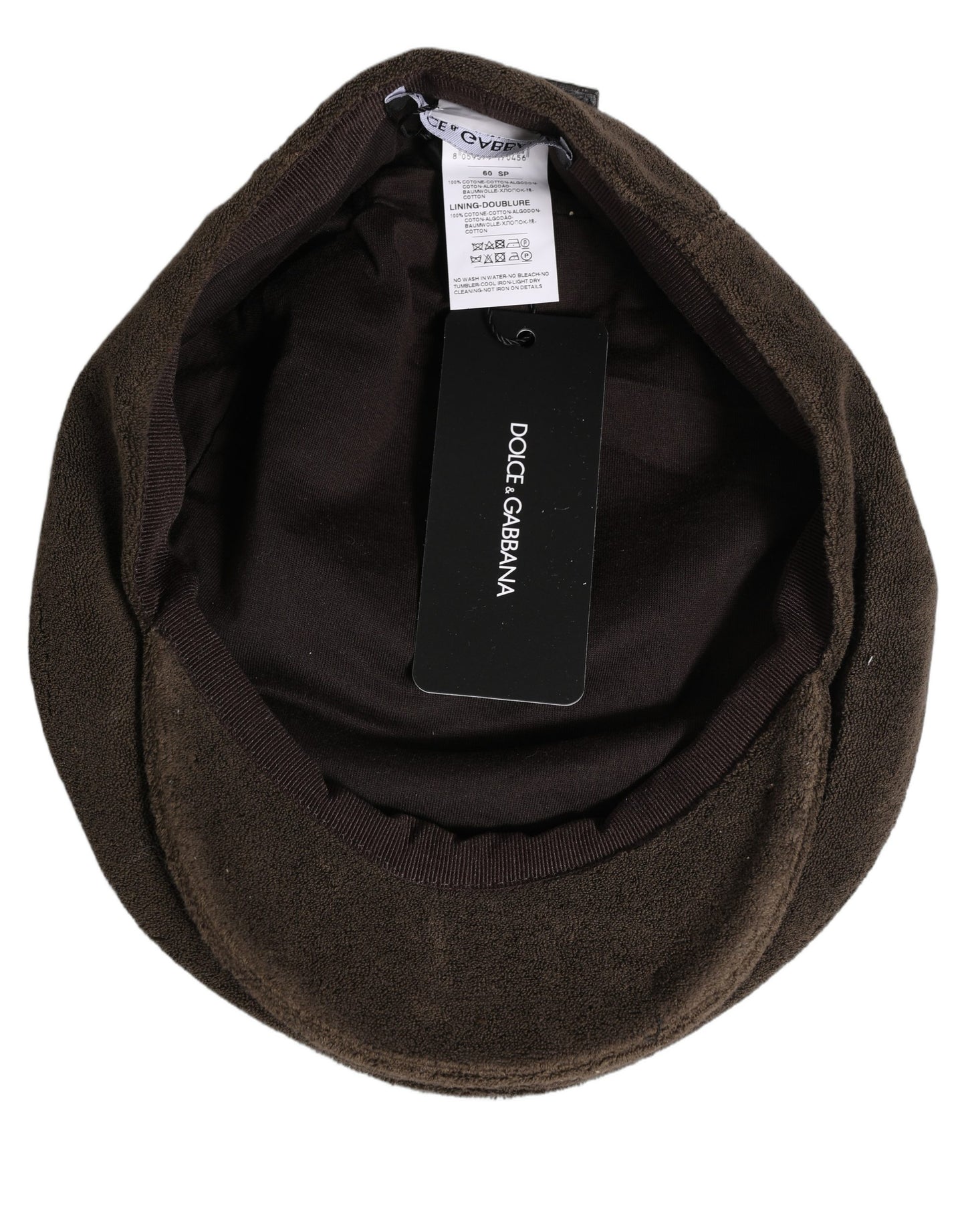 Dolce & Gabbana Brown Cotton Newsboy Cap