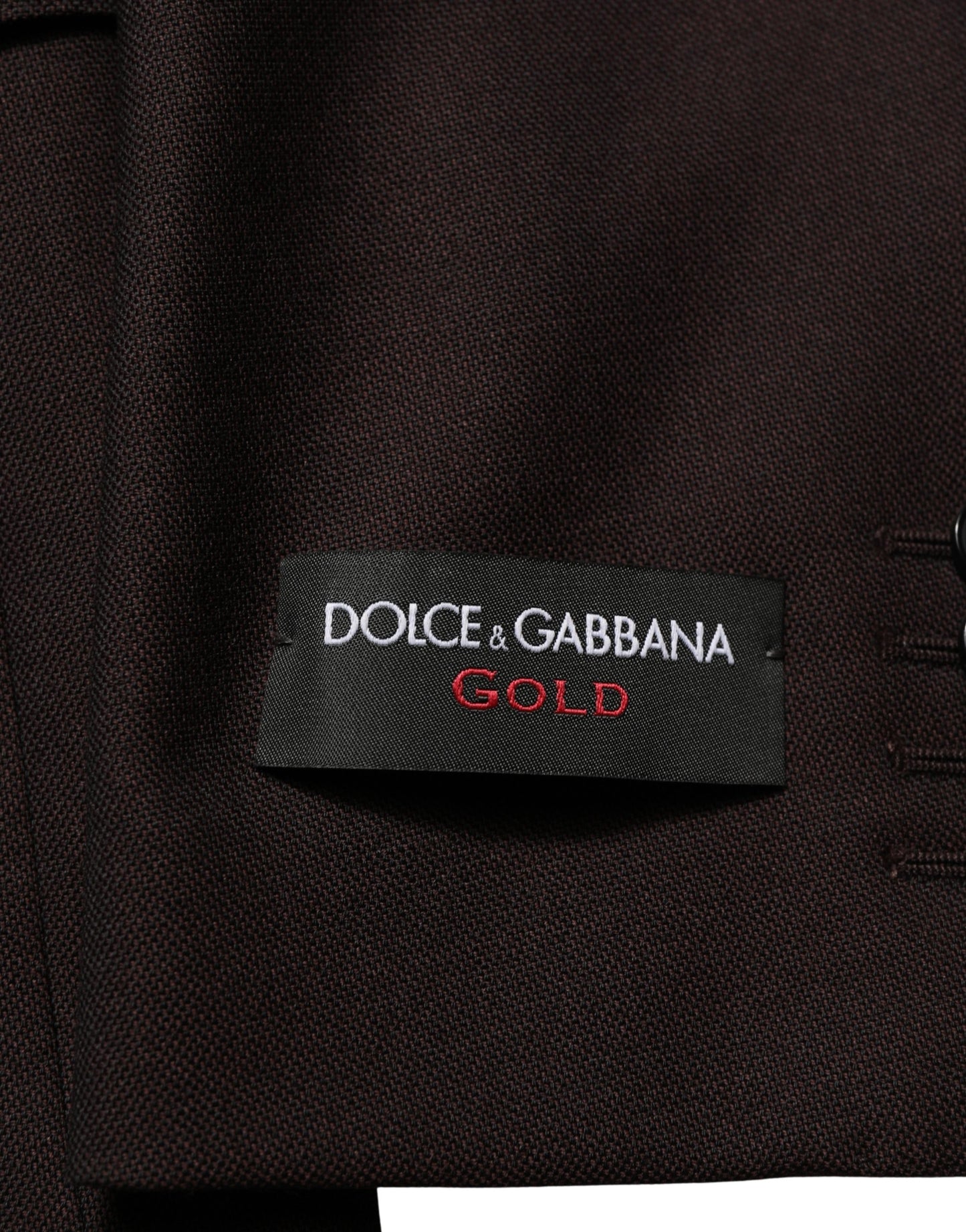 Dolce & Gabbana Brown Wool GOLD Single Breasted Men's Jacket