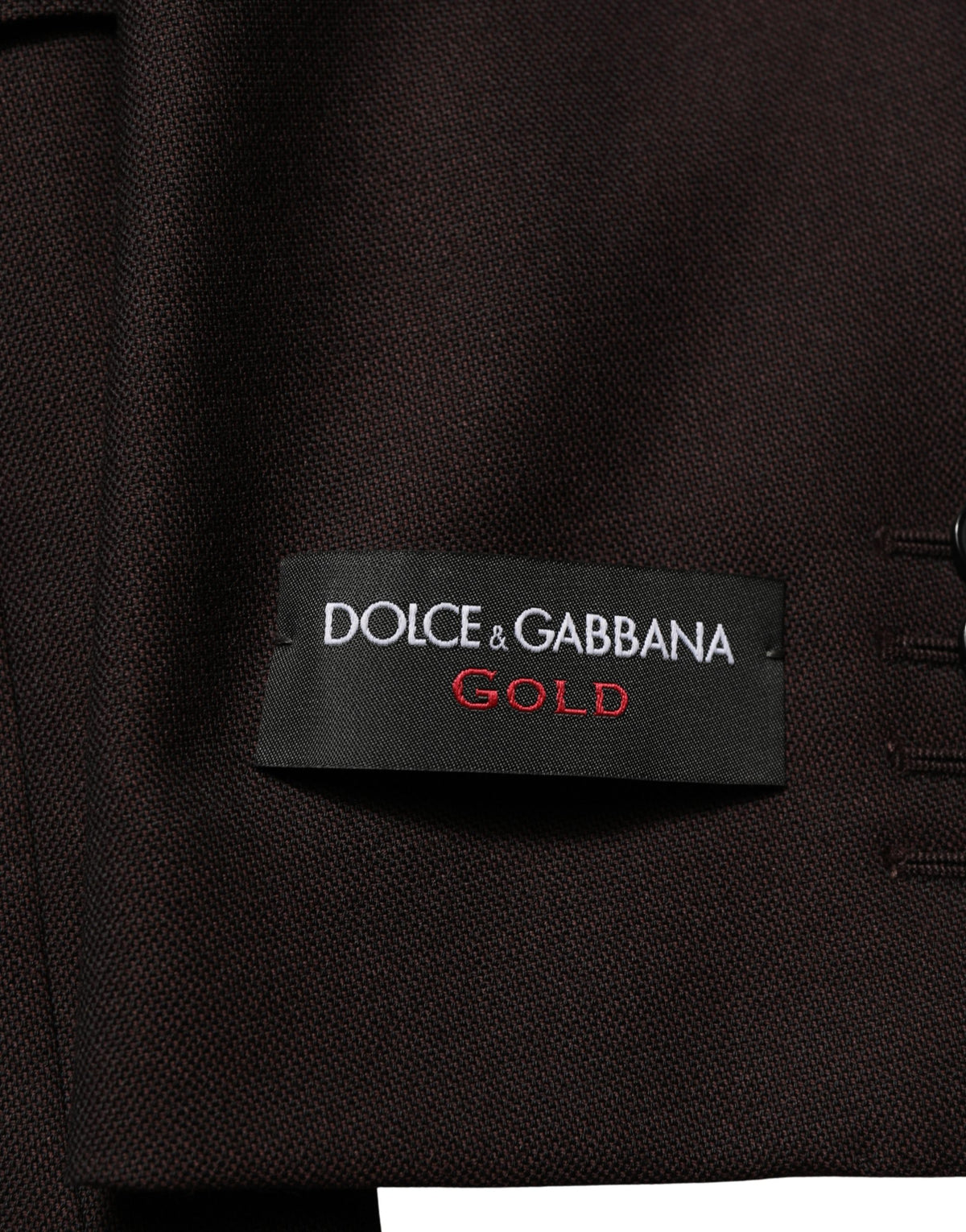 Dolce & Gabbana Brown Wool GOLD Single Breasted Men's Jacket