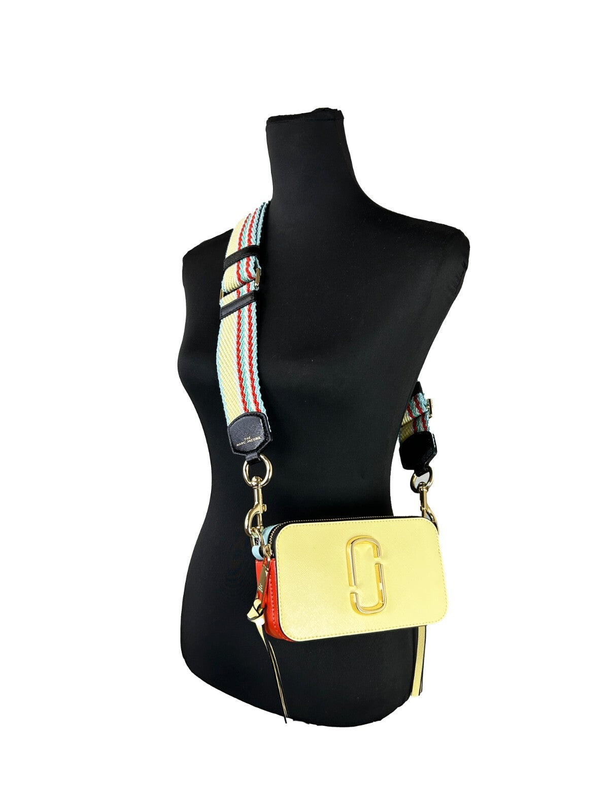 Marc Jacobs The Snapshot Crossbody Bag in Pastel Yellow Multi