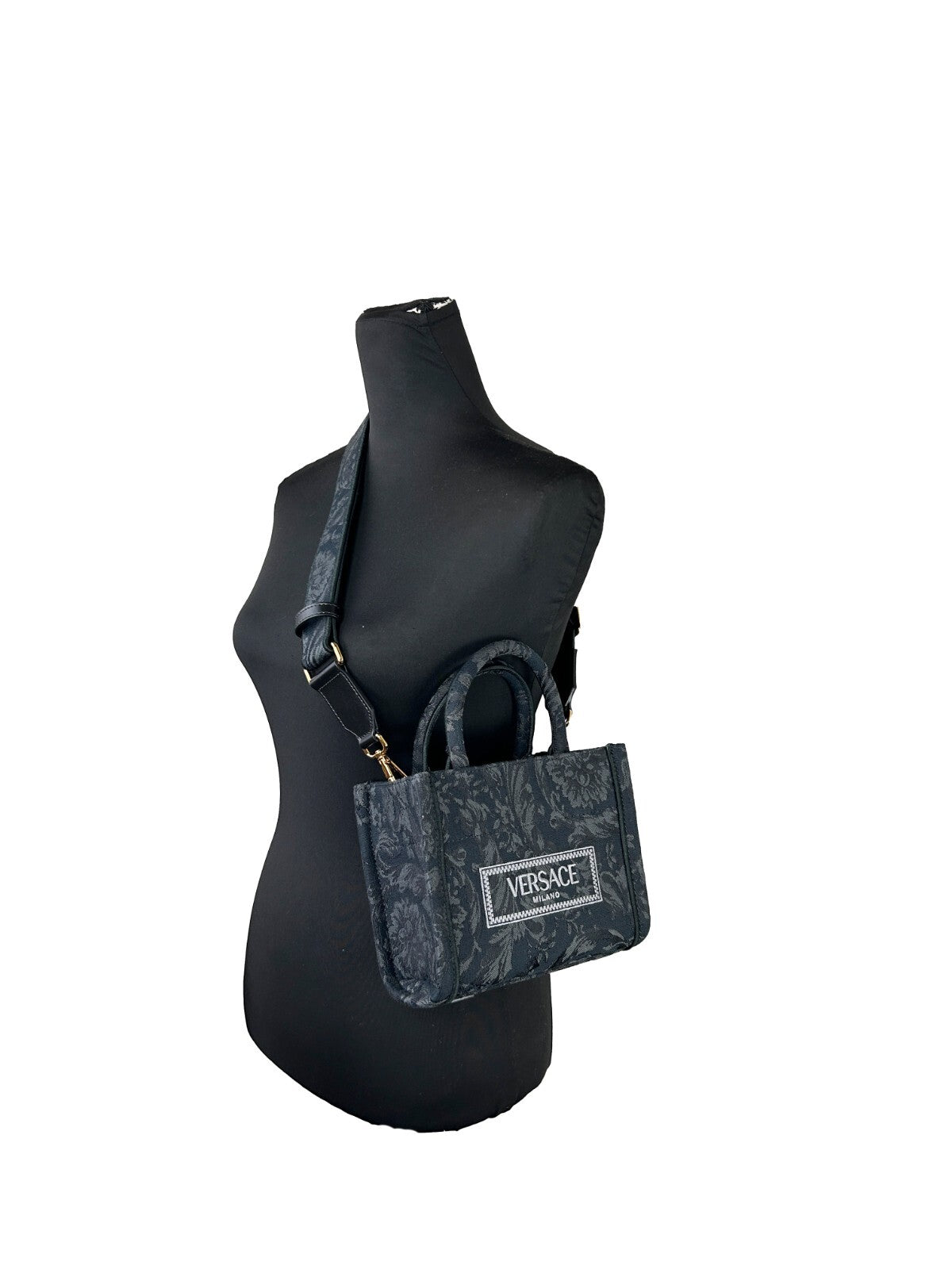 Versace Women’s Extra Small Athena Shopping Bag in Black