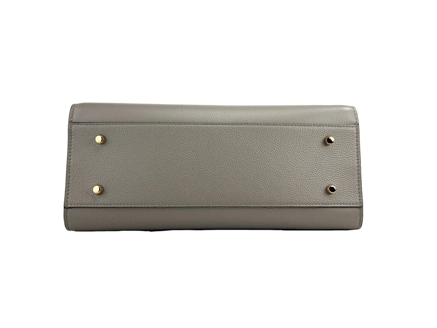 Versace Virtus Large Leather Top Handle Satchel Bag - Gray