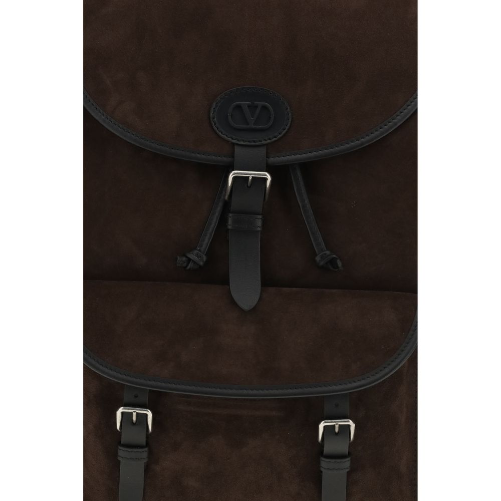 Valentino Garavani Brown Calf Leather Antibes Backpack