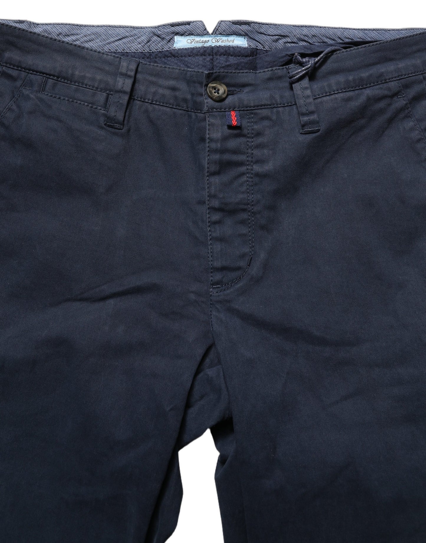 Domenico Tagliente Navy Blue Skinny Chino Mid Waist Men's Pants