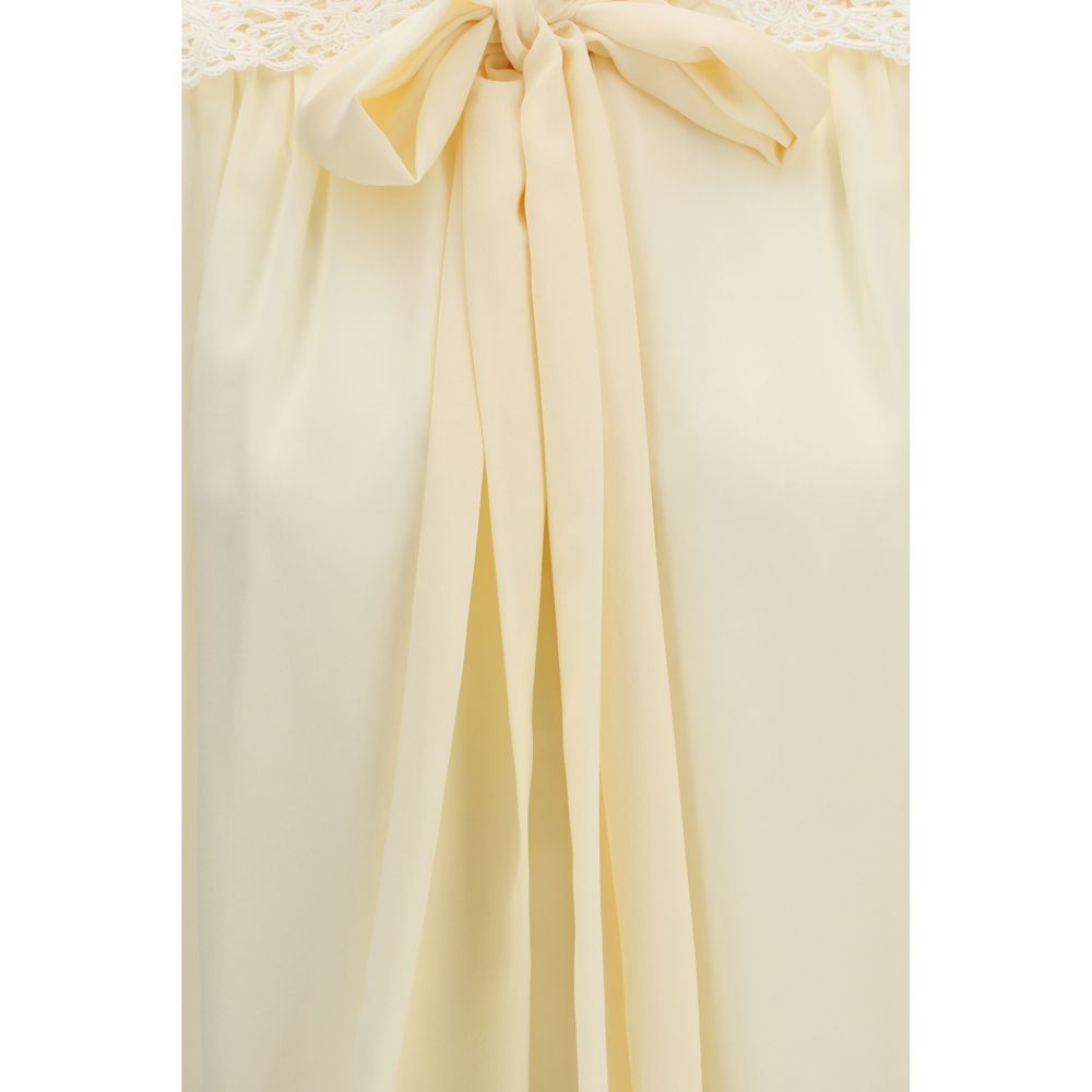 Chloé Beige Pussy Bow Blouse