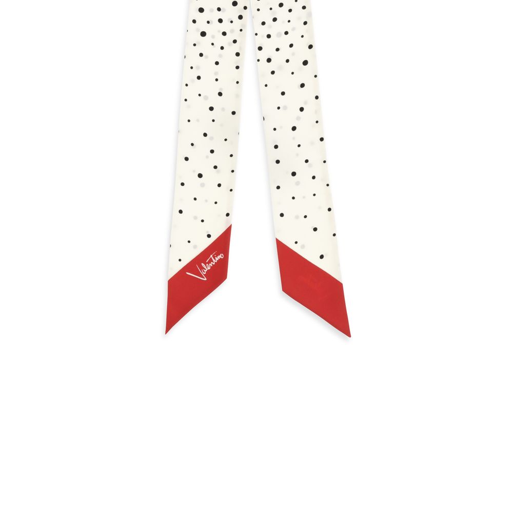 Valentino Garavani Beige Silk Scarf - Twill Little Stars Starry Scarf