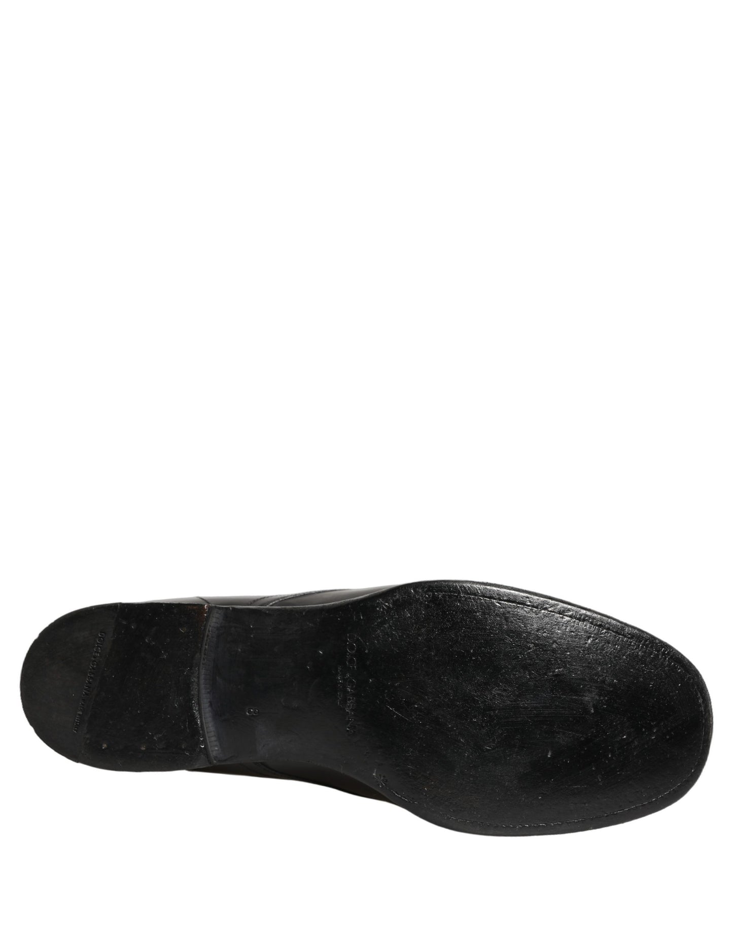 Dolce & Gabbana Black Leather Derby Dress Men Formal Shoes