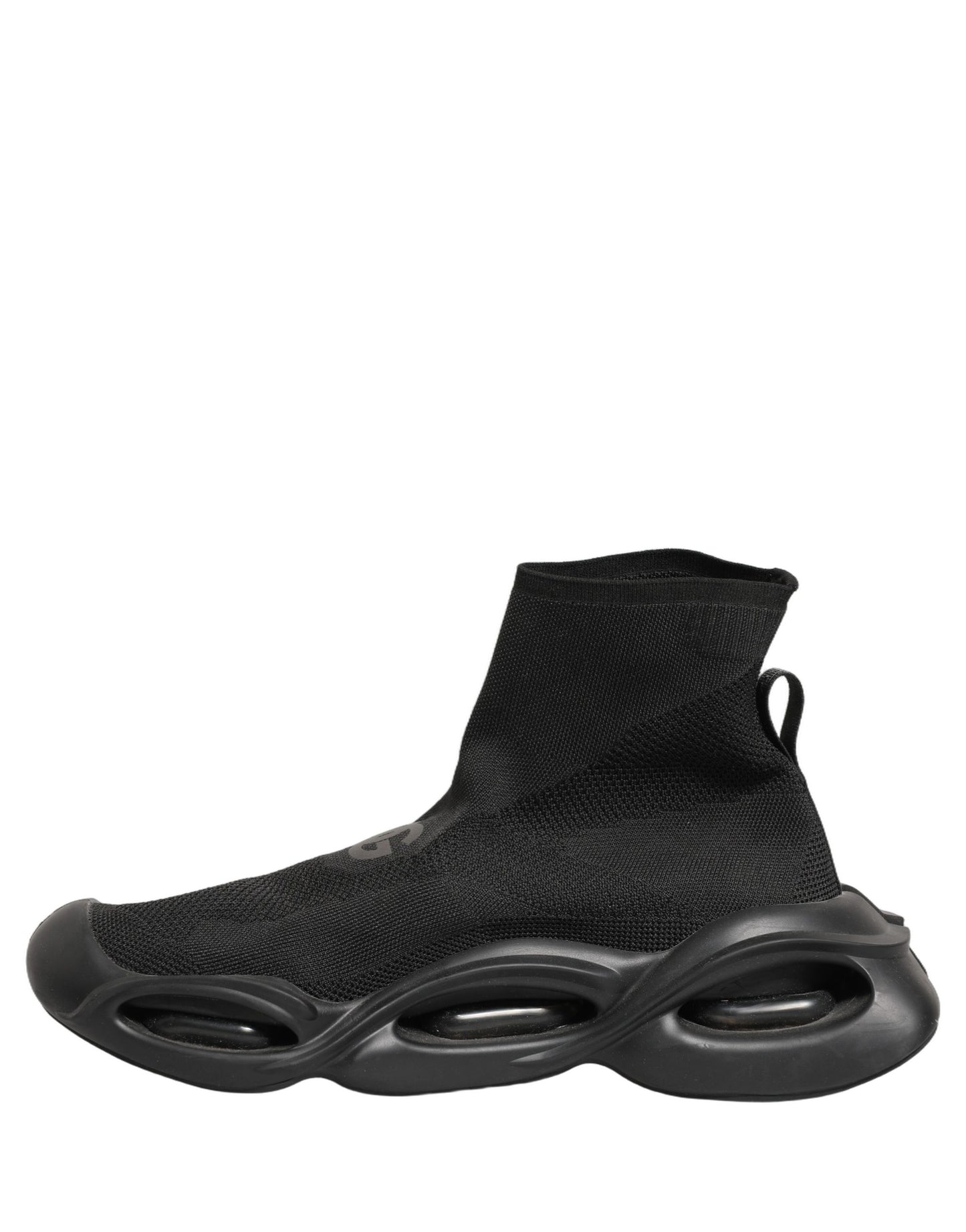 Dolce & Gabbana Black Slip On Wave Socks Men Sneakers