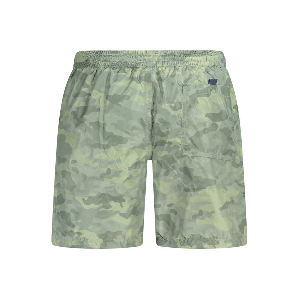 Norway 1963 Green Men's Swim Boxers with Fantasy Print