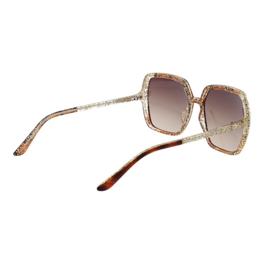 Guess Women’s Sunglasses – Multicolor Square Frame, Brown Gradient Lenses