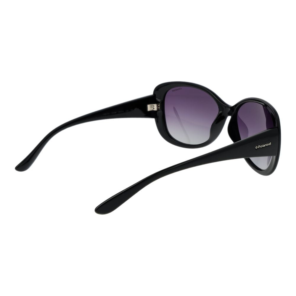 Polaroid Women's Sunglasses – Black Polycarbonate Frame, Purple Gradient Lenses